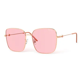 PARZIN Square Sunglasses Women's Metal Thin Frame Multicolor Lens Elegance Elegant