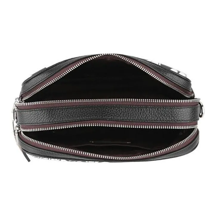 COACH Marvel Collaboration Jes Leather Camera Bags Crossbody Bags Shoulder Bags Women's Black White-3