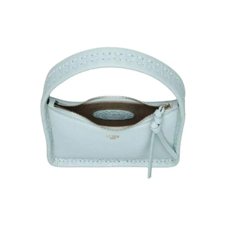 FENDI Calfskin Crescent Bag, Shoulder Bag, Handbag Mini Women's Light Blue-3