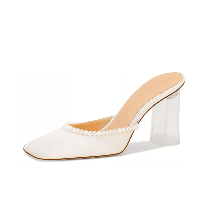 SHUDAIER Wrap-toe Slippers Women's Ecru-2