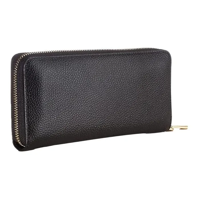 MICHAEL KORS Jet Set Leather Clutch Wallet Women's Black-4