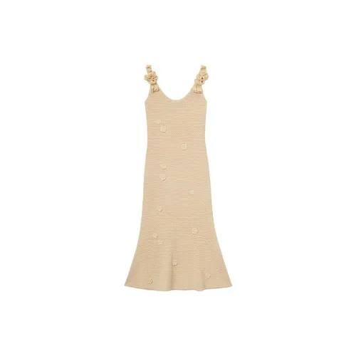 Self-portrait Slip Dresses Women's Cream Yellow