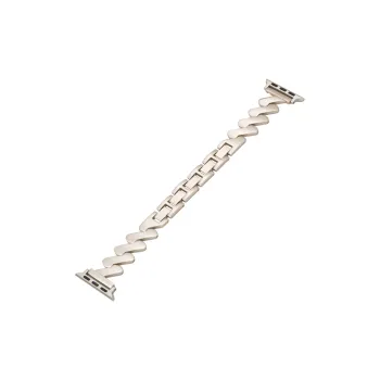 CHENSONG Watch Bands 41mm Unisex 12mm Wave Pattern Steel Band