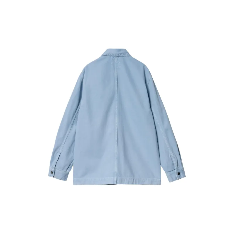 Carhartt WIP SS24 Garment Dyed Collection Garrison Coat Jackets Coats Men's Matte Blue-1