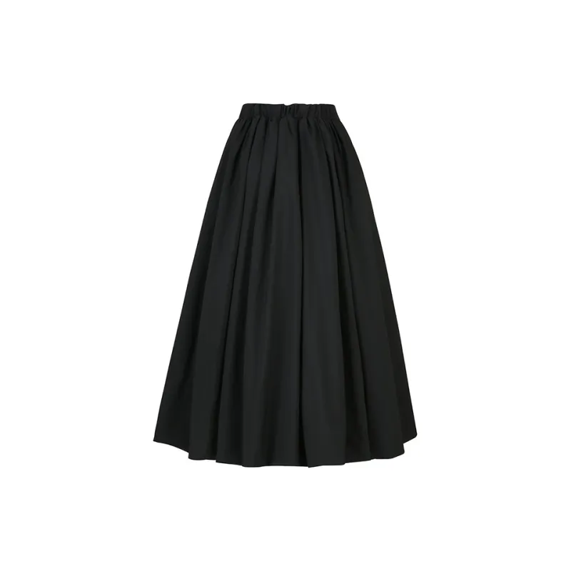 Wen Shan Casual Long Skirt Women's Black-1
