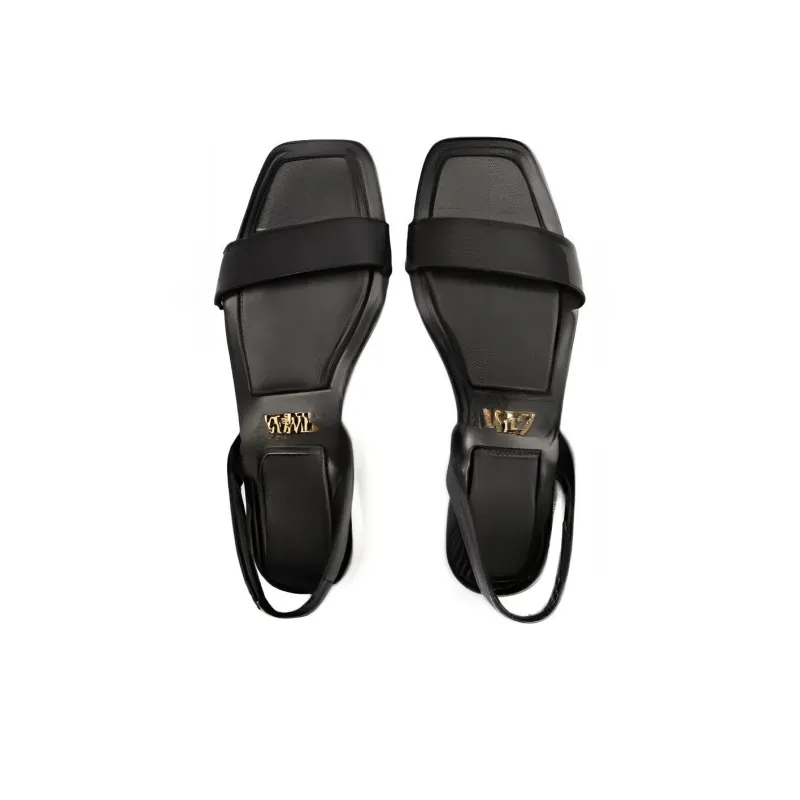 ZARA Strap Sandals Women's Black-3