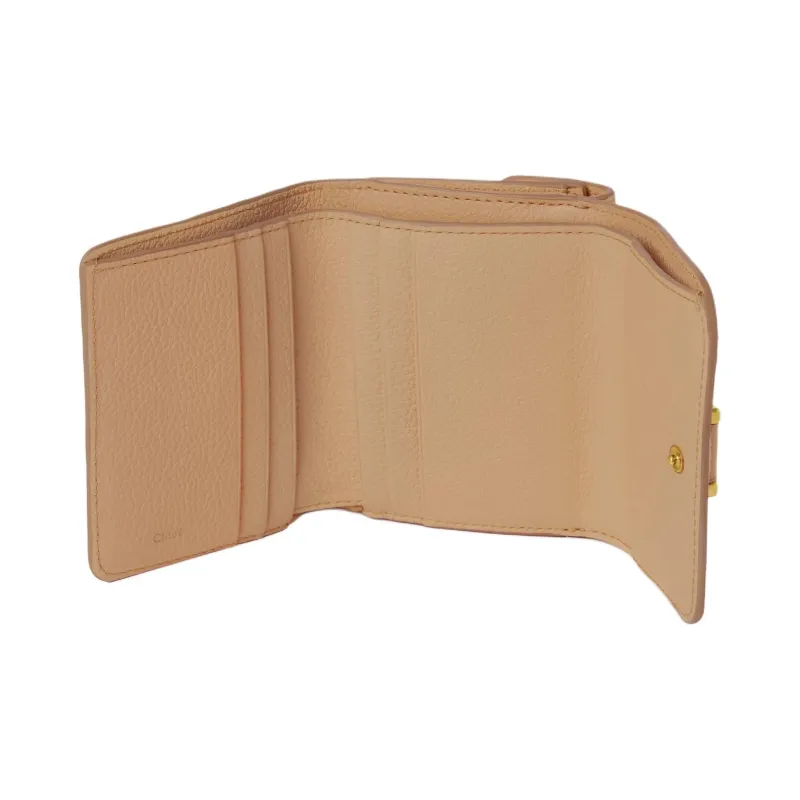 Chloe Marcie Grain Calfskin Wallet Trumpets Women's Camel-2