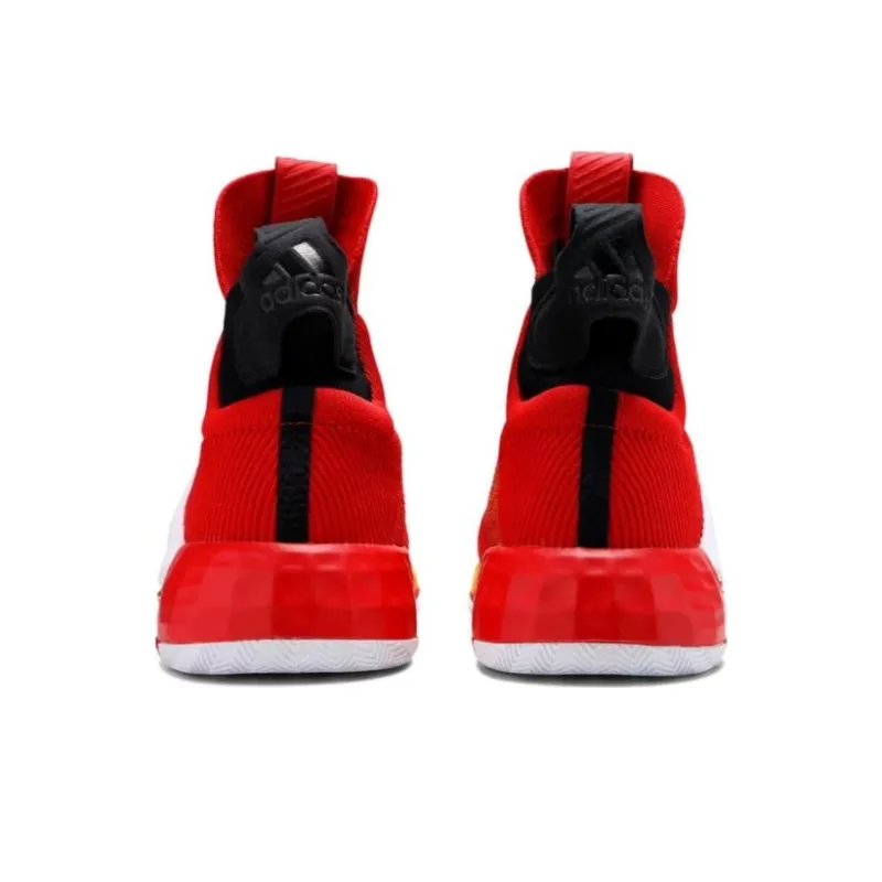 Adidas N3xt L3V3L Cushioning, Slip Resistant, And Abrasion Resistant Low Top Blue Basketball Shoes Unisex Red White-3