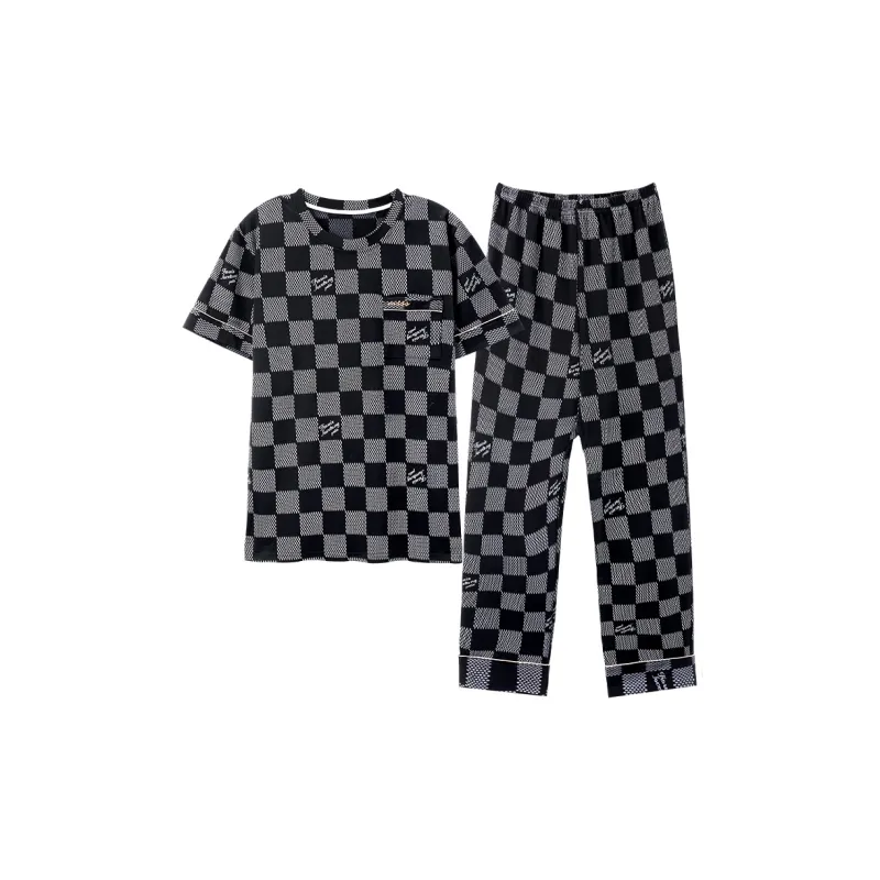 Follow The United States Pajama Set Men's Black-0