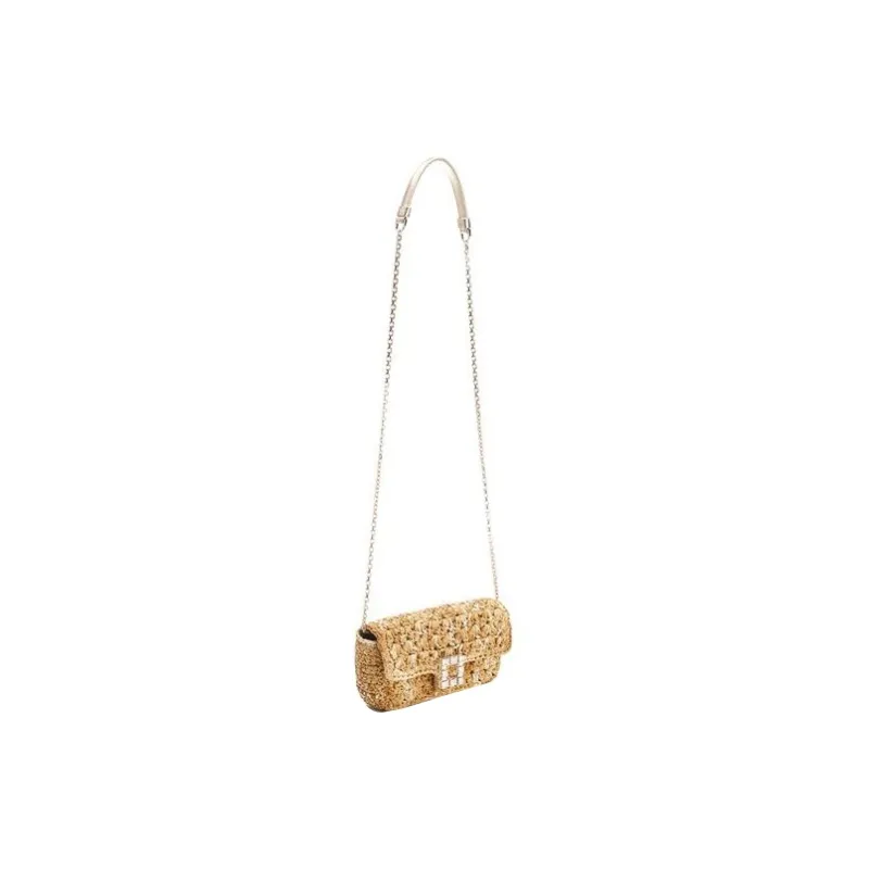 Roger Vivier Interwoven Foldover Top Shoulder Bag-1