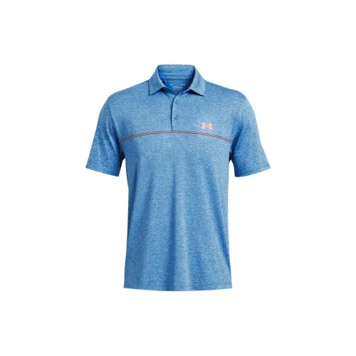 Under Armour Playoff Polo Shirts Men Photon Blue