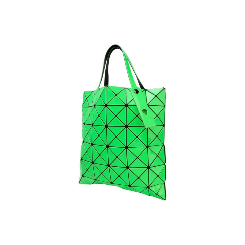 ISSEY MIYAKE Lucent Gloss Artificial Leather Tote Bag, Shopping Bag, Shoulder Bag, Handbag Women's Green-3