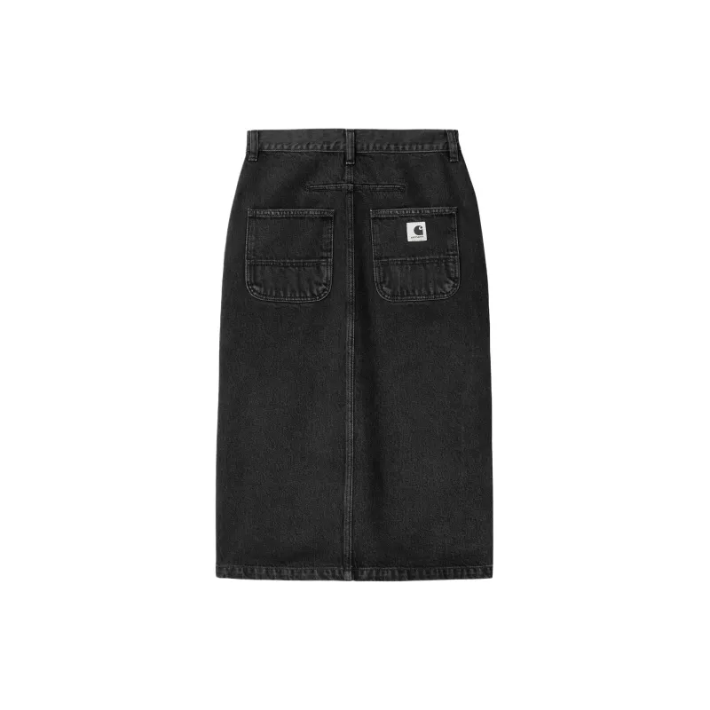 Carhartt WIP SS24 W' Colby Skirt Denim Long Skirts Women's Black-1