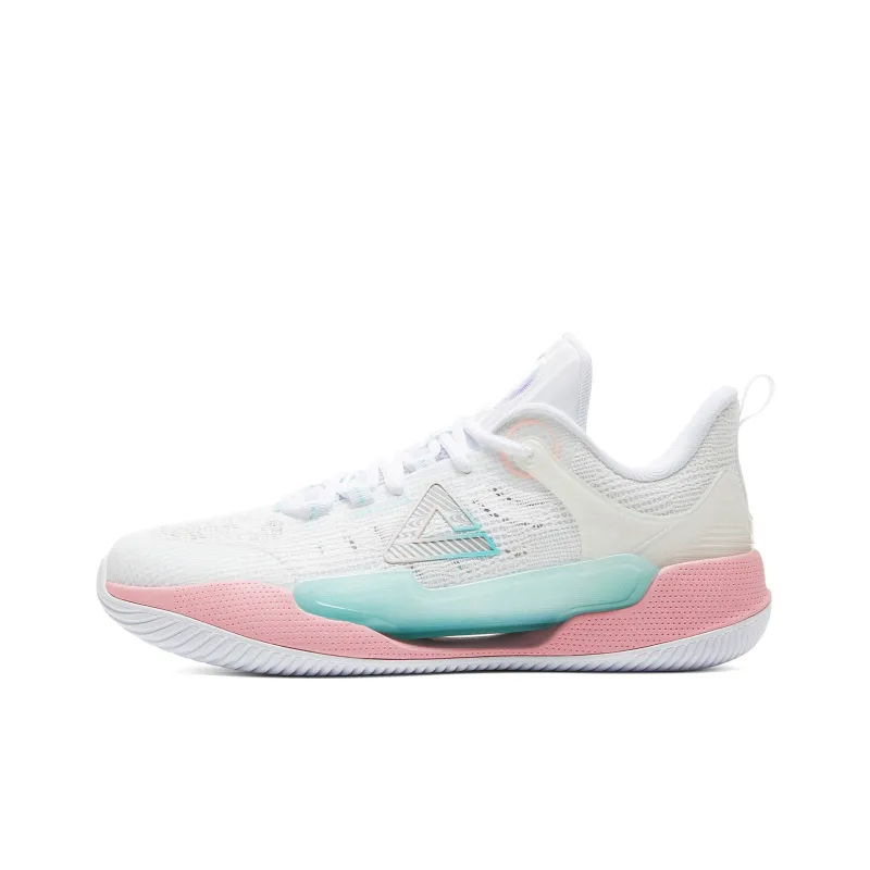 PEAK Basketball Shoes Men Low Top Baymax/Pink-0
