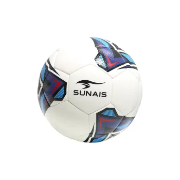 SUNAIS Size 5 Soccer PVC Hand Stitched Soccer Ball Unisex White Blue