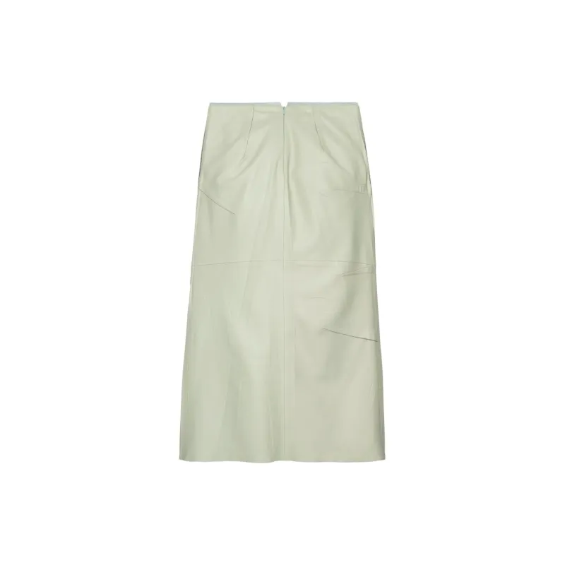 ZARA Casual Long Skirts Women's Light Green-1