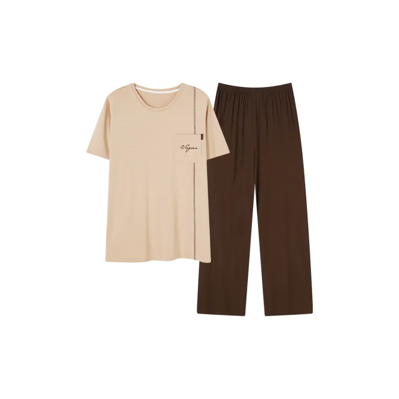 Follow The United States Pajama Set Men's Khaki-0