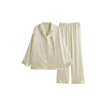 Same Language Pajama Set Women's Lunar Yellow Wax White