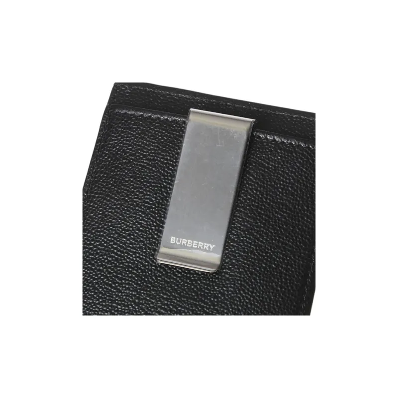 Burberry Cow Leather Card Holder Unisex Black-3