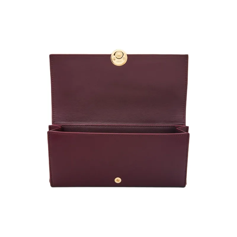 LOEWE Shiny Nappa Calfskin Wallet Women's Burgundy-3