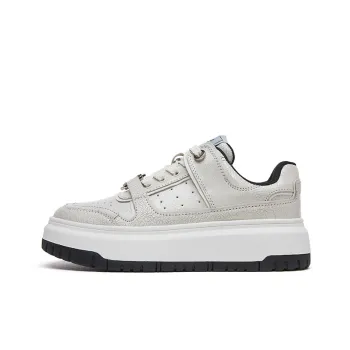 Suan Ba Hui Skateboard Shoes Women's Low Top Crackle White