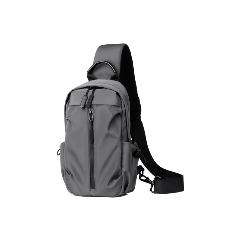 TINYAT Fabric Sling Bag Regular Unisex Black/Gray/Blue-2