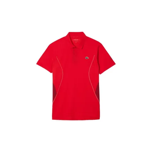 LACOSTE Djokovic Collaboration Polo Shirts Men Red