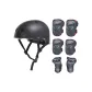 Black Red, Seven-Piece Set Including Helmet+Protective Gear, Size M, Suitable for Weight 40-70 Lbs
