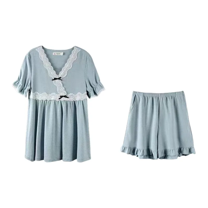 Empowering Words Pajama Set Women's Lake Blue-0