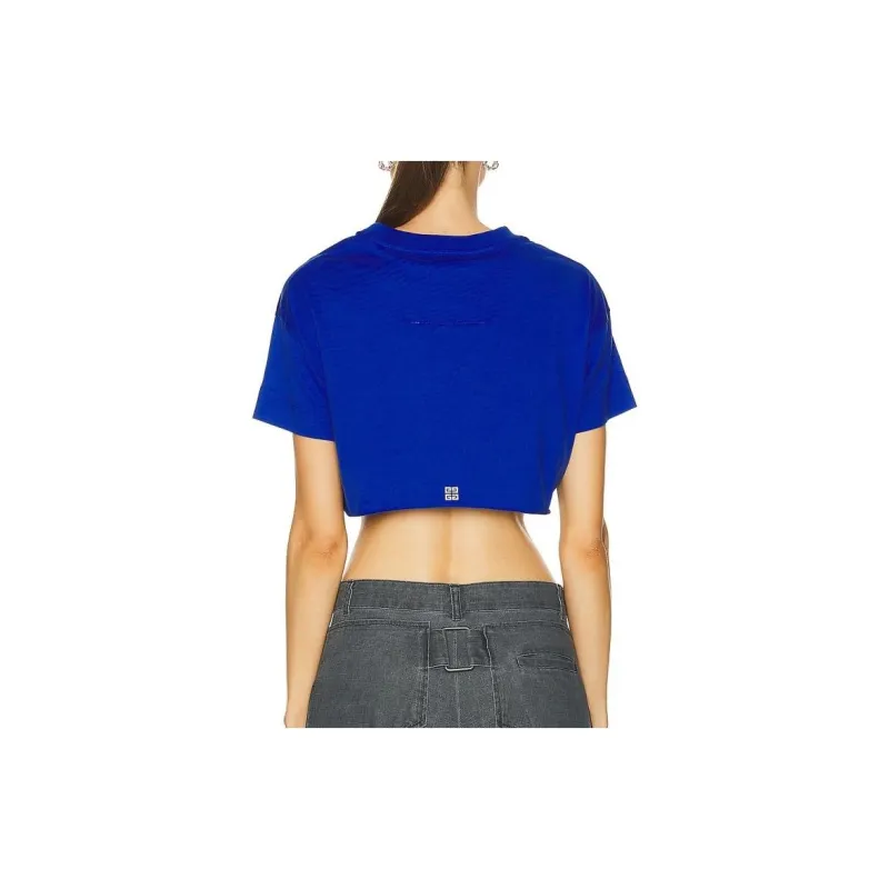 Givenchy SS24 Drop Shoulder Sleeve T-Shirt Women's Blue-1