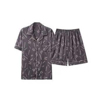 The Story Of The Flower Season Pajama Set Men's Dark Gray
