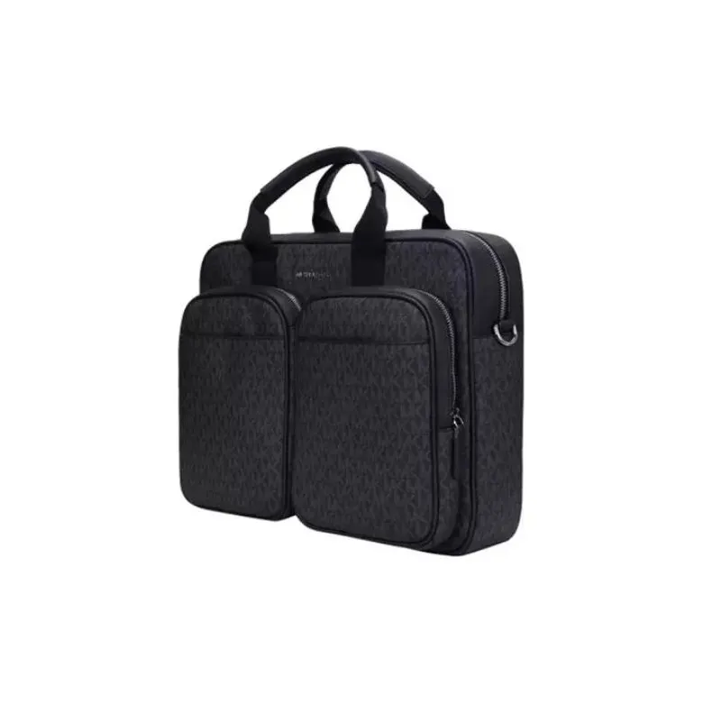 MICHAEL KORS MK Cooper Coated Canvas Briefcase, Handbag, Shoulder Bag Men's Black-2