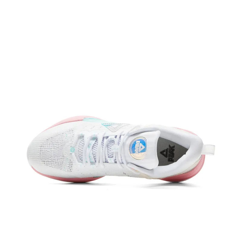 PEAK Basketball Shoes Men Low Top Baymax/Pink-3