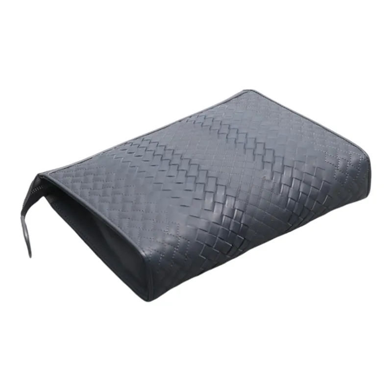 CMLZIUA Top Grain Cow Leather Clutch Regular Unisex Blue-4