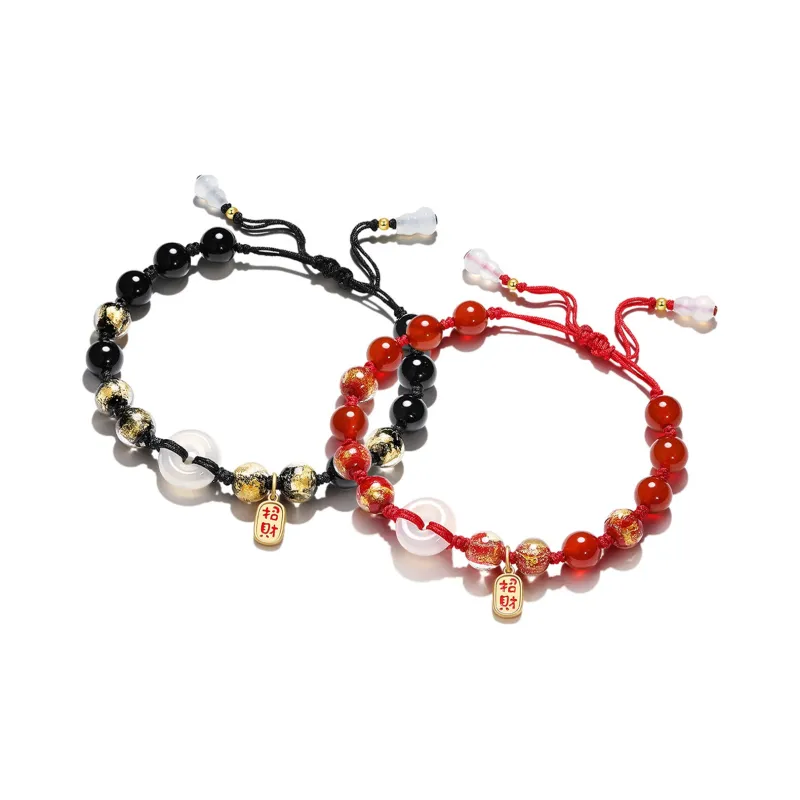 MIDNIGHT MOMENT Agate Jade Bracelets Unisex-2