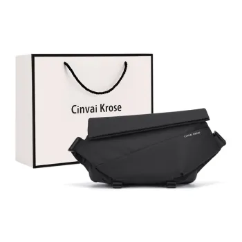 CinvaiKrose Nylon Fabric Shoulder Bag, Crossbody Bag, Sling Bag, Messenger Bag Medium Size Men's Denim Blue/Black/Gray
