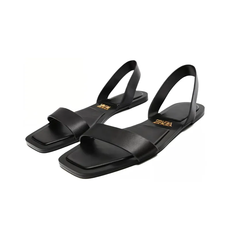 ZARA Strap Sandals Women's Black-1