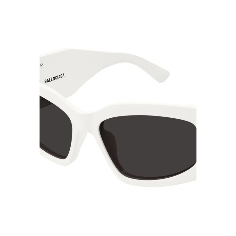 Balenciaga Recycled Acetate Irregular Shape Sunglasses Women's White-2