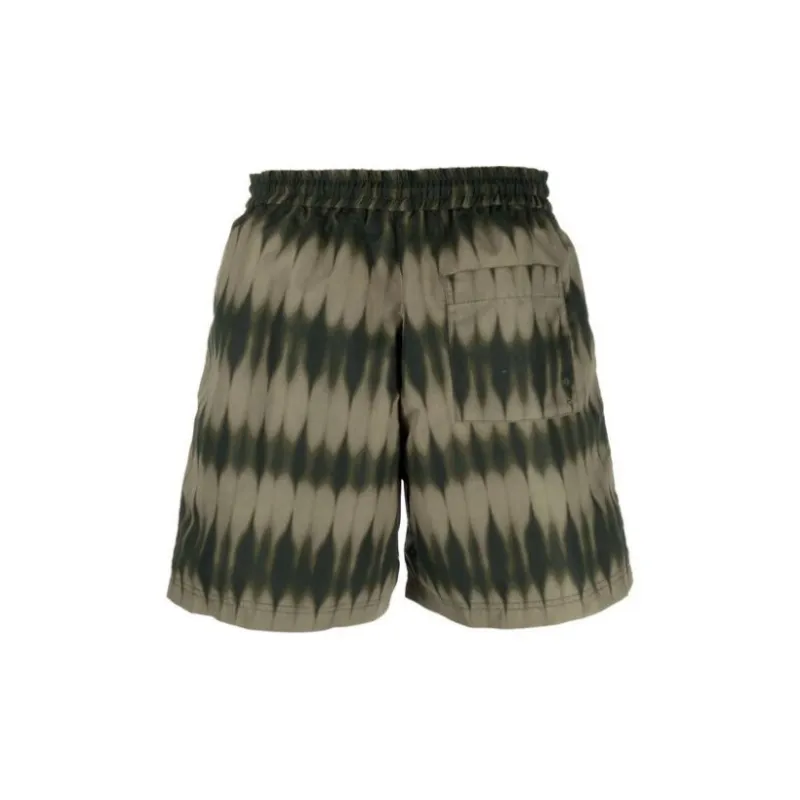 A.P.C Distressed Effect Logo Embroidered Shorts-1