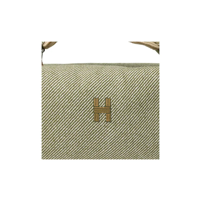 HERMES Bride a Brac Cotton Storage Bag, Toiletry Bag Large Size Unisex Forest Green-8