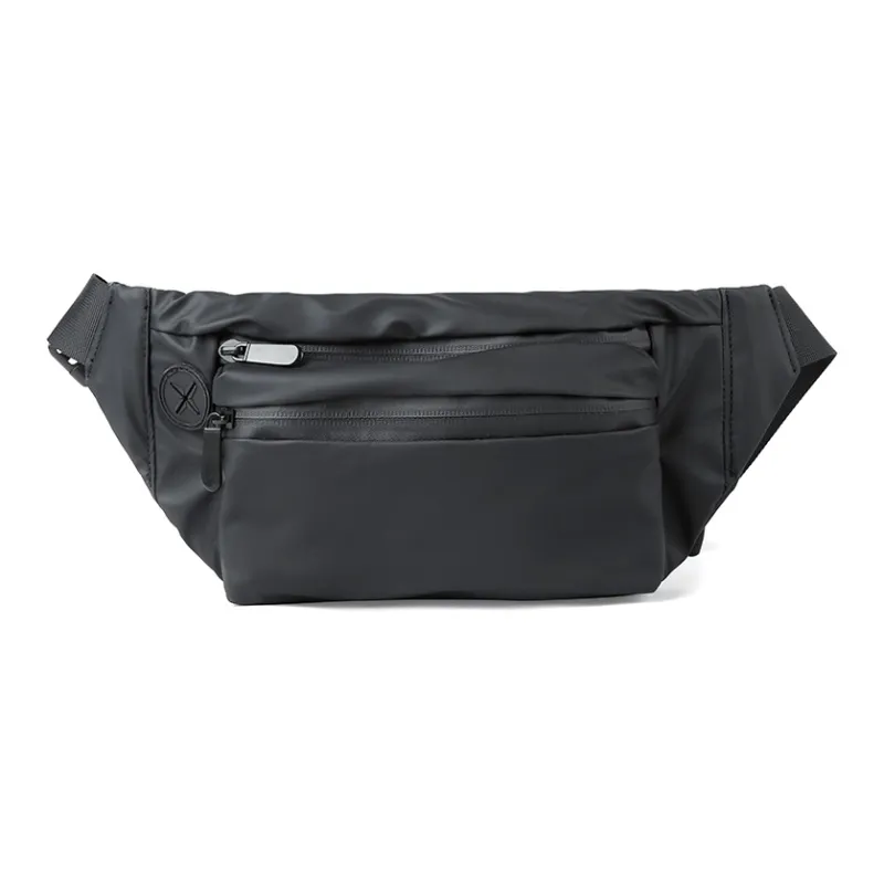 MOYYI PVC Sling Bag Fanny Pack Regular Unisex Black-1