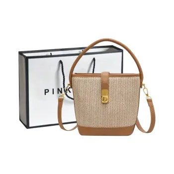 PINK·LAND Straw Woven Handbag Regular Women's