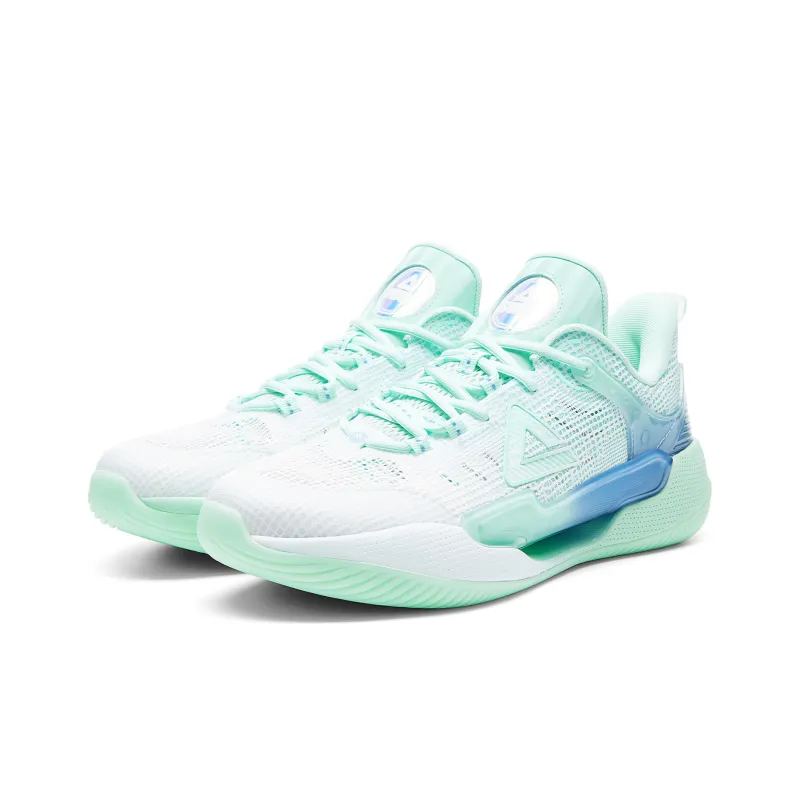 PEAK Basketball Shoes Men Low Top Baymax/Bright Green-2