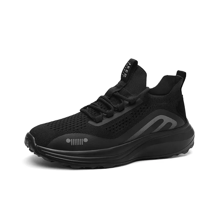 JEEP SPIRIT Cushioning, Slip Resistant, Breathable, Lightweight Low Top Running Shoes Men's Black-1