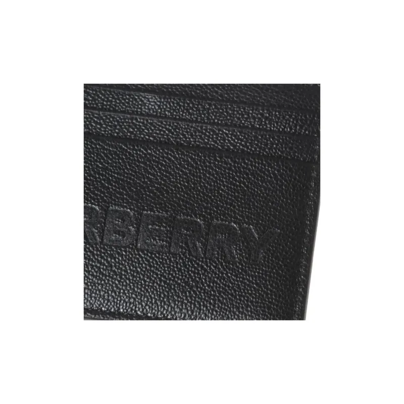 Burberry Cow Leather Card Holder Unisex Black-5