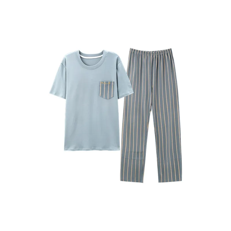 Follow The United States Pajama Set Men's Gray Green-0