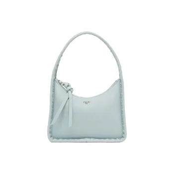 FENDI Calfskin Crescent Bag, Shoulder Bag, Handbag Mini Women's Light Blue
