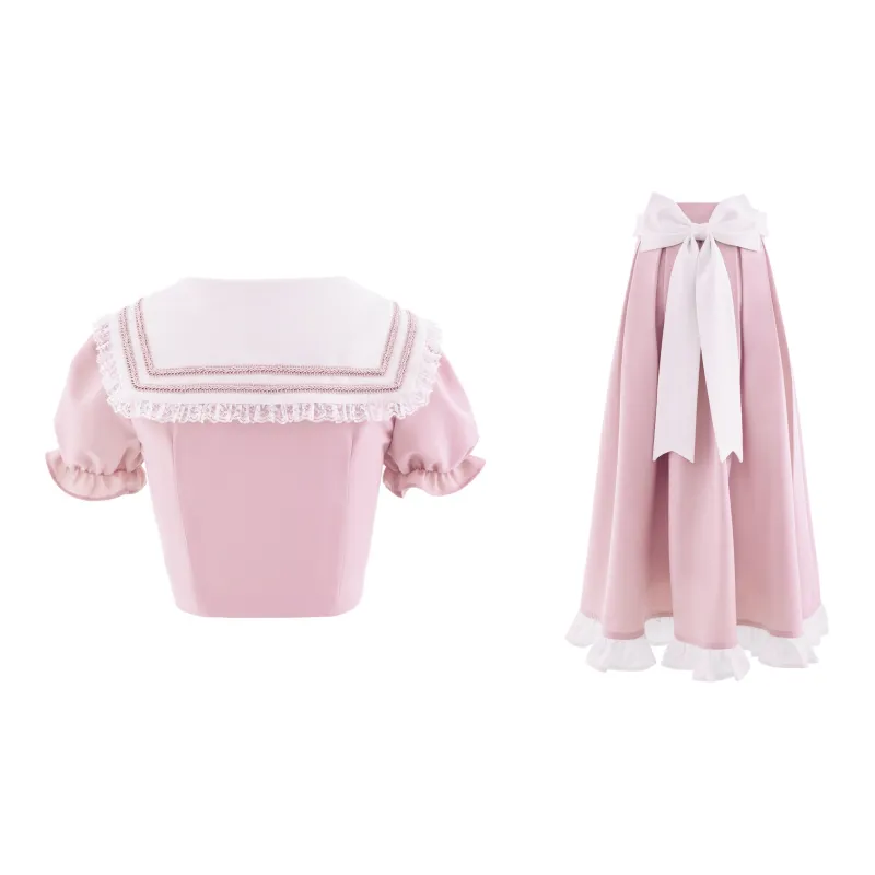 Blovelan Skirt Set Women's Pink-1