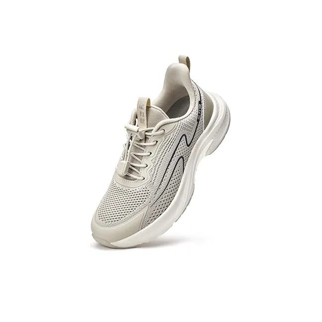 ZULIZ Breathable, Lightweight Cushioning Low Top Casual Shoes Men's Beige Brown-3