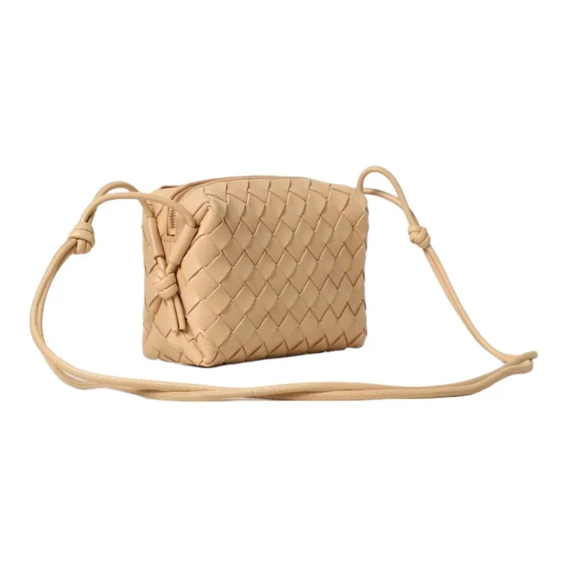 Bottega Veneta Loop Intrecciato Camera Bag Mini Almond-4